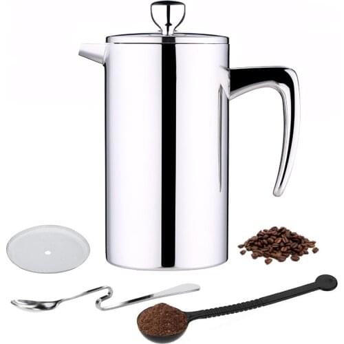 Stainless Steel French Press Coffee Percolators Coffee Maker Double Walled Construction Coffee Press portable coffee maker