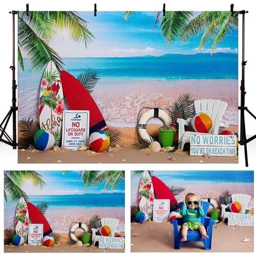 Summer Beach Newborn Background For Photography Baby Shower Birthday Party Photo Background for Children Backdrops Studio