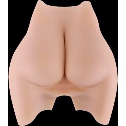LKZ3X Size L / 9200g Silicone Fake Hip Buttocks Enhancement Underwear With Artificial Labia For Sexy Cosplay Drag Queen Shemale