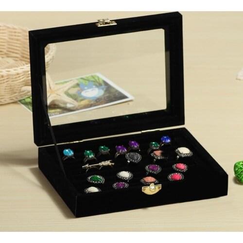 New Velvet Jewelry Box European Jewelry Storage Box Large Space Jewelry Holder Gift Box Earring Necklace Plate Jewelry Organizer