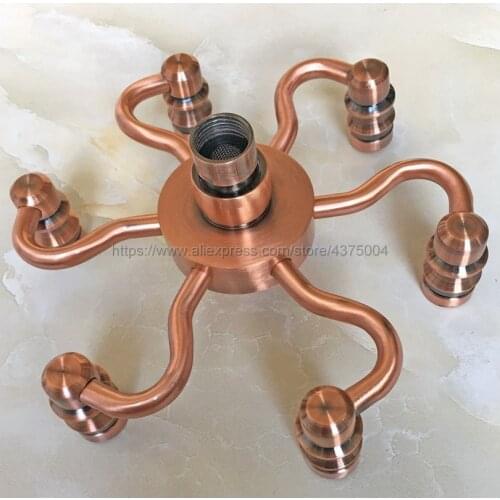 New 8.3 inch Red Copper Antique Shower Head With Shower Bathroom Set Shower Head Nsh220