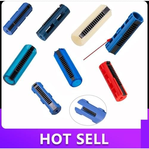 Hot Sale Blue Fibre Reinforced Full Steel 14/15 Teeth Piston For Airsoft M4 AK G36 MP5 Gearbox Ver 2/3 AEG Paintball Accessories