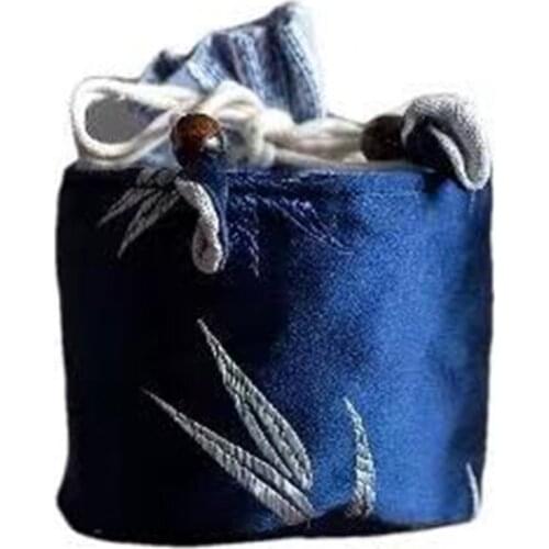 Portable Tea Set Storage Bag 1 Teapot And 2 Cups Cloth Bag Kung Fu Tea Set Travel Teapot Cup Protective Bag Cotton Teapot
