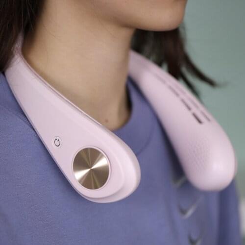 Portable Mini Neck Hanging Fan USB Rechargeable Bladeless Mute Sports Fans for Home Outdoor Ventilador Portatil Abanicos Cooling