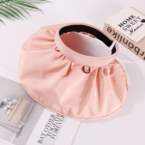 Floding Empty Top Caps Outdoor Breathable Travel Hats Anti-UV Visor Female Headband Holiday Beach Hat Ladies Summer Shade Caps