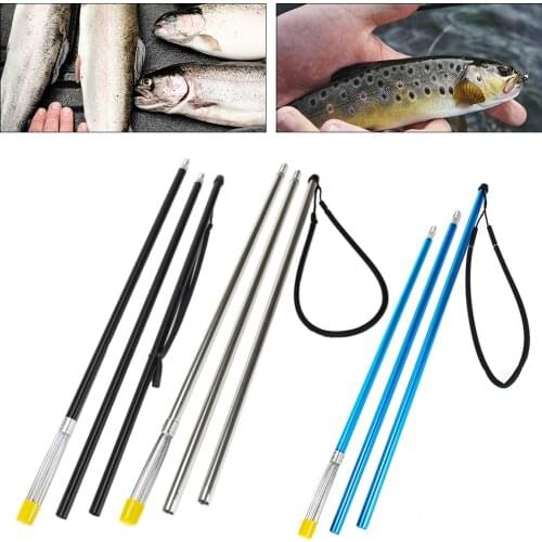 Fishing Spears Gaffs Barbed Telescopic Rod Fork Harpoon Hunting Fish Tool Locking Fishing Rod Pole Spear Fork Fishing Gear