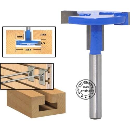6.35mm*35mm-1PCS,free shipping tungsten solid carbide T-straight slotting engraving router bit,Hook notch wood milling cutter