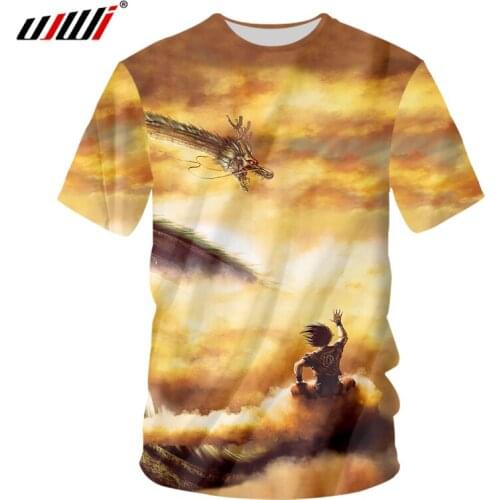 UJWI Cool T-shirt Men/Women 3D Tshirt Print Gragon Ball T shirt Menino Short Sleeve Summer Tops Tees Casual T-shirt Fashion