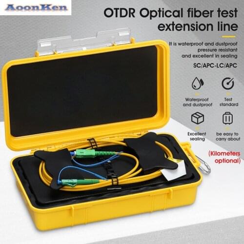 Free Shipping SC/APC-LC/APC OTDR Dead Zone Eliminator Fiber Rings Fiber Optic OTDR Launch Cable Box 1km SM 1310/1550nm