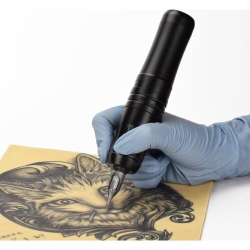 Rotary Tattoo Machine Pen Gun Beginners Aluminum Alloy Rechargeable Working Voltage 6-9 V with RCA Power Head