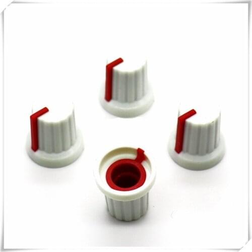 10 Pieces Plastic Flower Shaft Knob Diameter 15mm Height 15.5mm Potentiometer Encoder Knob Gear Shaped Inner Hole 6mm