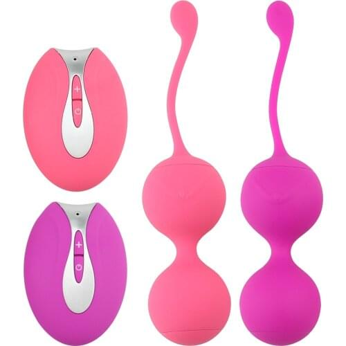 2 Point Stimulation Double Egg Vibrator Vagina Anal Sex Toys for Women for Couples Sex Product Vibrating Egg Kegel Ball Wireless