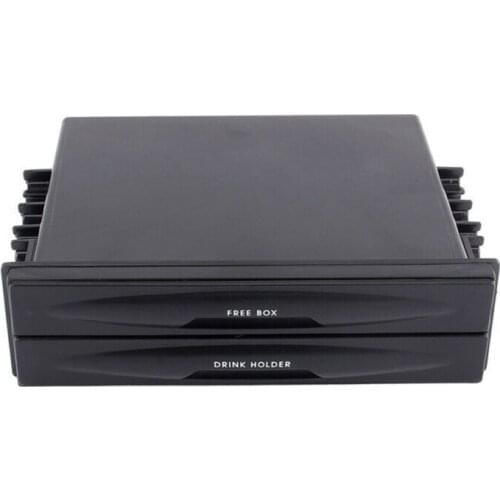 1pc Car Dash Trim Double Din Radio Pocket Drink Cup Storage Holder Box Universal Interior Accessories For BMW Golf Tesla Passat