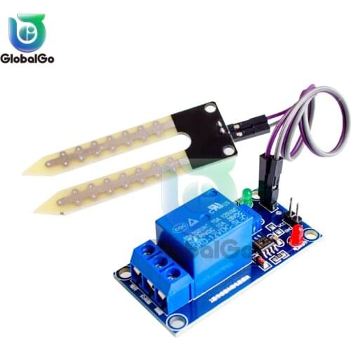 Soil Moisture Sensor Relay Control Module Switch DC 12V Soil Moisture Module Automatic Watering Humidity Tester Tool DuPont Line