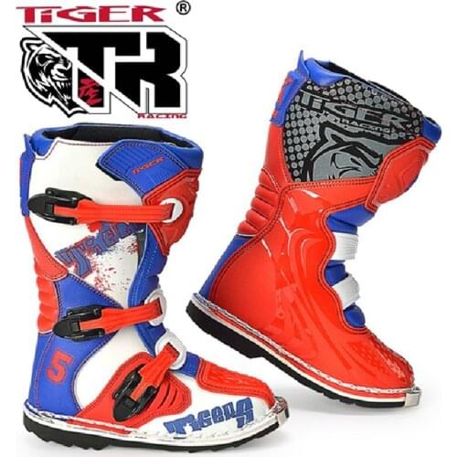 Children off road shoes TR Tiger Boots TR-TE003 Professional Motorcross boots high grade protection design toddler boots