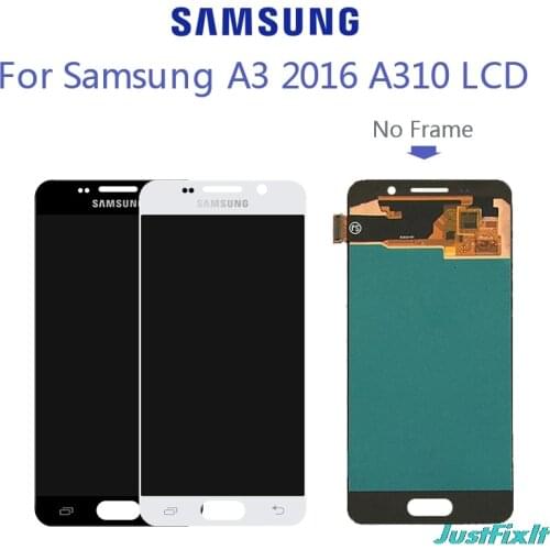 For Samsung Galaxy A3 2016 A310 A310F A310H A310M LCD Tested Display Digitizer Touch Screen Assembly Brightness Control