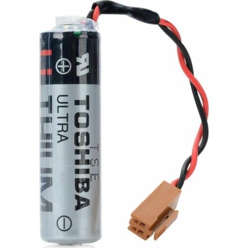 ER6V / 3.6V 2400mAh Toshiba PLC lithium battery for Yaskawa PLC equipment, battery with brown plug battery
