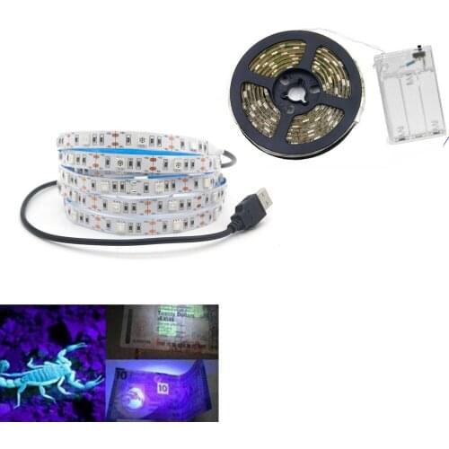 Nail Gel Varnish Dryer Nail Art Tools 5V UV led strip light 395-405nm Ultraviole Black light USB/AAA battery Fluorescent light