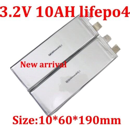 GTK 8pcs 3.2v 10Ah lifepo4 battery 1060190 rechargeable lithium battery for diy 24v 20ah ebike Solar Tricycle Golf cart toy car