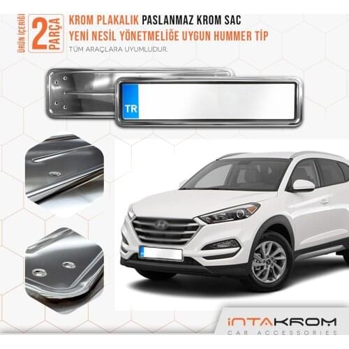 For Hyundai Tucson Chrome Plates Of Hummer type 2 PCs Chrome Styling Accessories Car Track Modified Designed Stainless steel