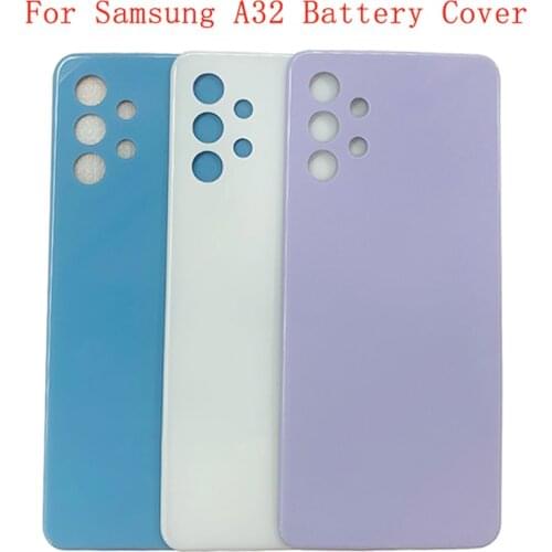 Battery Case Cover Rear Door Housing Back Cover For Samsung A32 A325F Battery Cover with Logo