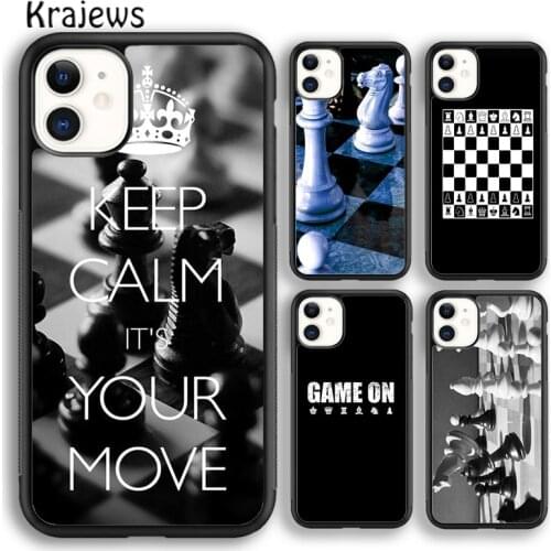 Krajews CHESS CHECK MATE Soft Phone Case Cover For iPhone 5 6s 7 8 plus X XR XS 11 12 pro max Samsung Galaxy S8 S9 S10 Plus