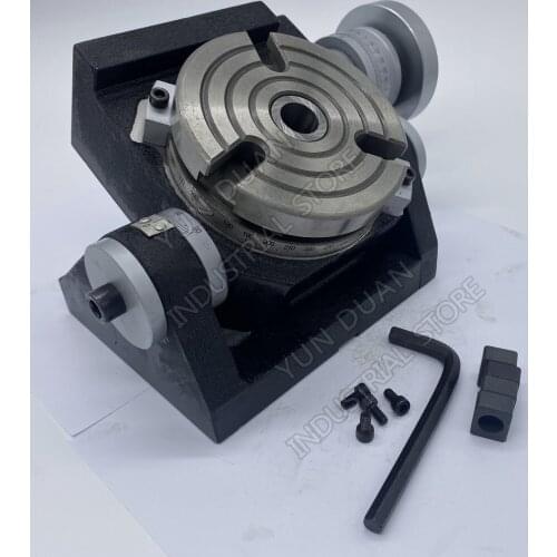 Tilt Indexing Plate 5" Inch TSK125 0-90 Degree Tilting CNC Rotary Table 125mm Indexing Table for Milling Drilling Grinding