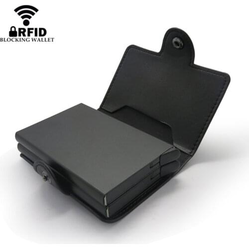 2019 New Business ID Card Holders Metal Credit Card Holders Rfid Automatic Card Set Vintage Business 2 Aluminum Wallet