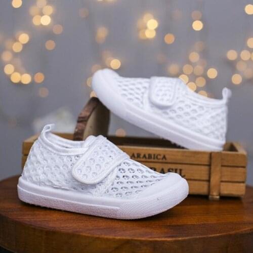 2020 New Spring Autumn Baby Girl Shoes Kids Canvas Shoes Childrens Casual Sneakers white Soft Comfortable Slip-on Sneakers