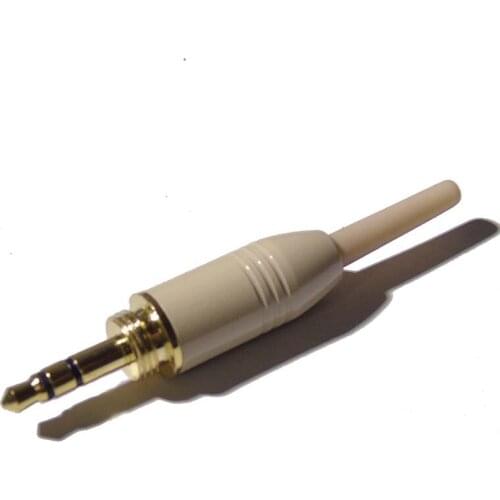 Wholesale High Quality 2pcs /lot 3.5MM stereo 1/8" outside thread audio Plug with Spring tail diameter 1.8mm