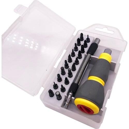 PARON 23 In 1 Removable Ratchet Precision Screwdriver Set CRV Bits H6 35MM for Laptops Phone Watch Tablet Electronic Hand Tools