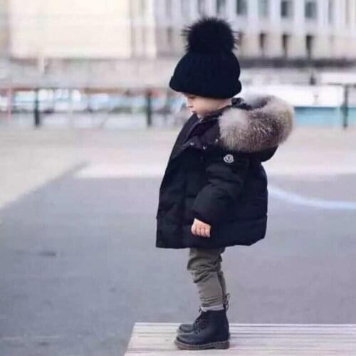 Baby Boys Girls Hooded Down Coat Winter Outerwear Coats 1-5 Years Kids Thicken Jacket Clothes Christmas Warm Clothing