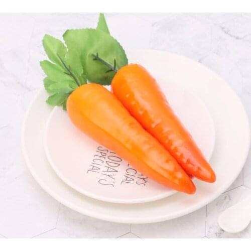 Lifelike Artificial Carrot Simulation Fake Vegetable Photo Props Home Kitchen Decoration Kids Teaching Toy
