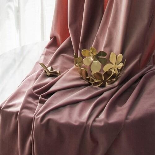 Luxury Decor European Pure Color Dutch Velvet Curtains for Living Room Bedroom High Backdrop Christmas Curtains Home Decorative