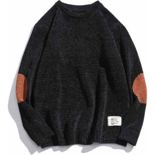 Autumn Winter Fashion Classic O-NECK Black warm Sweaters MenS Oversize Pull Plus Size Long Sleeves Pullover