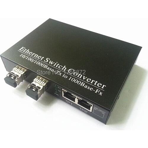 Sfp 10/100/1000M 2xfiber+ 2xRJ45 fiber switch Unmanaged 10/100/1000Mbps Ethernet Fiber Switch multimodedual fiber 850nmLC