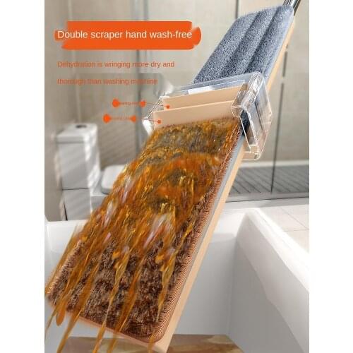 Hand Washing Free Mop Mopping Gadget Household Mop Wet and Dry Absorbent Mop Queen Wood Lazy Mop