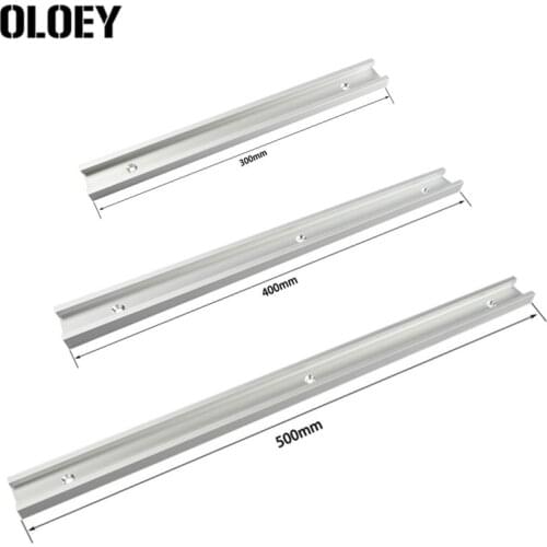 300/400/500mm T-tracks Slide T-slot Miter Track Jig Fixture Slot Block Woodworking Tools Router Table Saw Workbench Accessories
