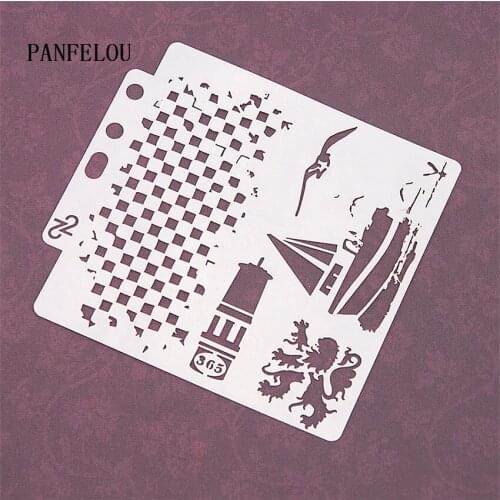 Sailing tower scrapbook stencils spray plastic mold shield DIY cake hollow Embellishment printing lace ruler Valentines Day