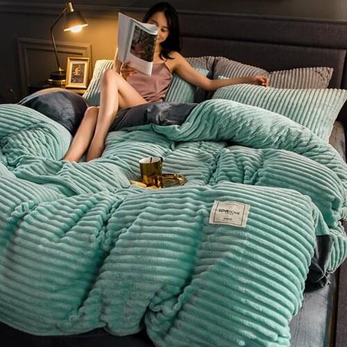 Magic Velvet 1pcs Quilt cover Soft Warm 150 220x240 Simple Luxury Winter Warm Thickened Snow Fleece Solid Colors Gray Yellow