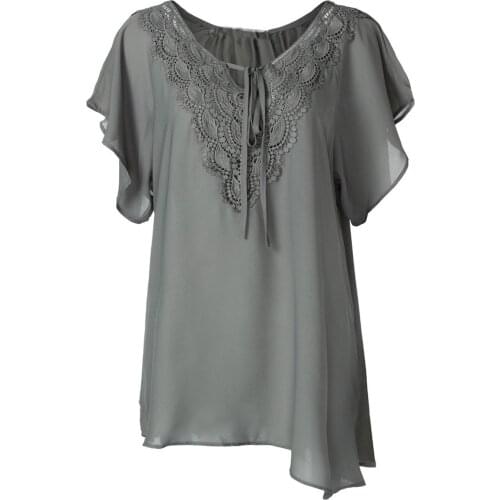 Womens Tshirt Casual Solid Lace Plus Size T-shirt Bat Short Sleeve Tops Hallow Out Bandage Tshirt Ropa Mujer Verano 2021#PY