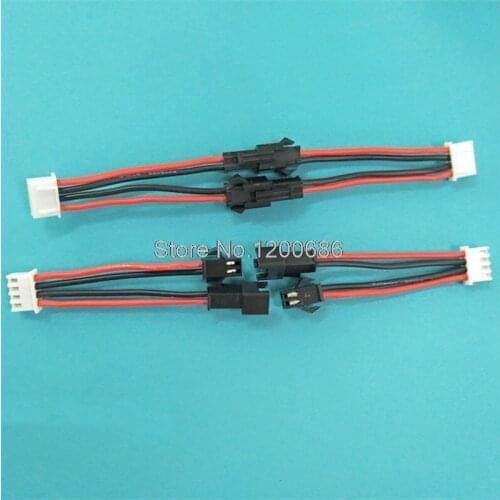 1M 100CM XH2.54 4Pin SM2.54 SM 2P 22AWG SM-2P female black red terminal connector