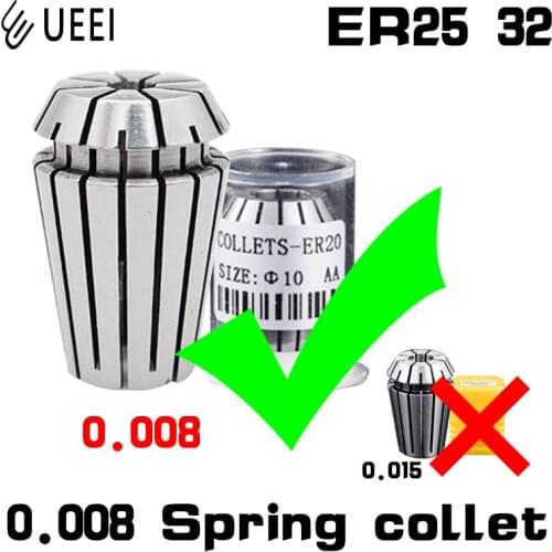 1pcs ER25 ER32 0.008 High precision Spring collet ER25 1-16mm ER32 1-20mm Engraving machine spindle chuck CNC machining center