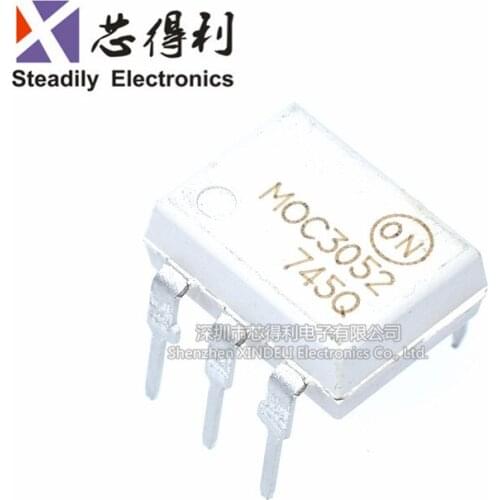 10pcs/lot Brand New & Original Moc3052 Photoelectric Coupler Bidirectional Thyristor Driver Dip-6