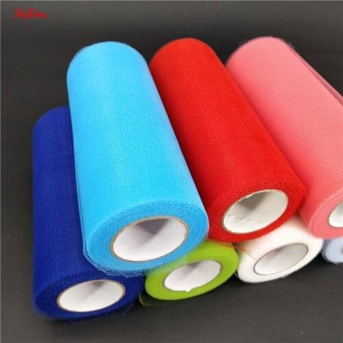 22MX15CM Tulle Roll Wedding Decoration Roll Fabric Spool Craft Tulle Fabric Tutu Dress DIY Organza Baby Shower Party Supplies