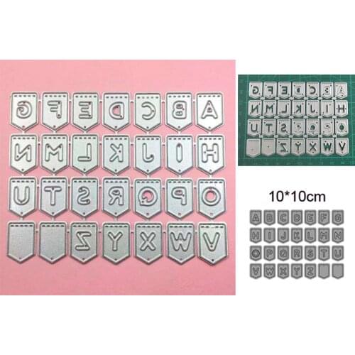 26 Flag letter 2021 New Year Christmas metal cutter mould diy photo album scrapbook card making stamp embossing decoration mould