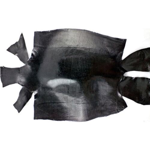 5pcs genuine leather craft Lizard skin with black color