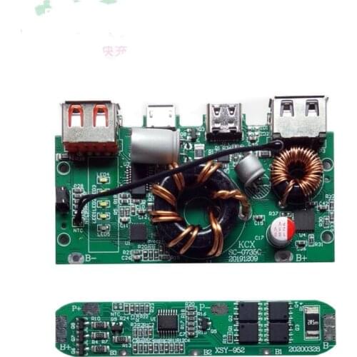 QC3.0/PD100W Input bi-directional fast charging mobile power supply diy kit Charge Pal power bank circuit board 20V