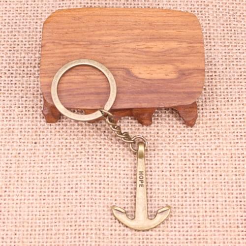 New Fashion Keychain 39x26mm anchor sea hope Pendants DIY Men Jewelry Car Key Chain Ring Holder Souvenir For Gift