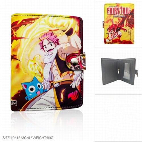 Anime FAIRY TAIL Logo wallet Money Cards Buckle Purse Boys Girls New Boutique Short Wallet